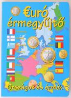 Vegyes: 12xklf Euro forgalmi sor, különböző országok, "Euró éremgyűjtő" karton albumban T:2 Mixed: 12xdiff Euro coin sets, different countries in "Euro Collection" cardboard album C:XF