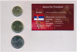 Szerbia 2005. 1D-10D (3xklf) "Quest for Freedom" sorozat, forgalmi sor műanyag díszcsomagolásban T:BU Serbia 2005. 1 Dinar - 10 Dinara (3xdiff) "Quest for Freedom" series, coin set in plastic case C:BU