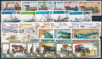 1976-1988 Közlekedés motívum 35 klf bélyeg, 1976-1988 Transport 35 stamps