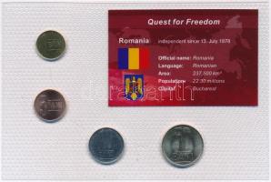 Románia 2005. 1b-50b (4xklf) "Quest for Freedom" sorozat, forgalmi sor műanyag díszcsomagolásban T:BU Romania 2005. 1 Ban - 50 Bani (4xdiff) "Quest for Freedom" series, coin set in plastic case C:BU