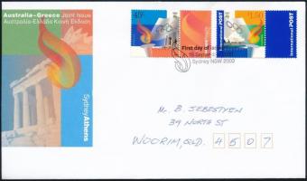 Olimpia szelvényes sor FDC-n, Olympics set with coupon FDC