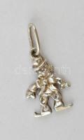 Ezüst(Ag) bohóc függő, jelzett, 2,4x1,2 cm, nettó: 1,2 g