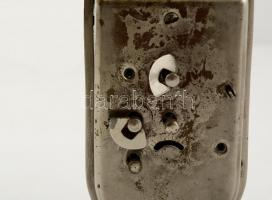 MOFÉM art deco stílusú lámpa, órával, működik, alabástrom talapzattal, m:27 cm