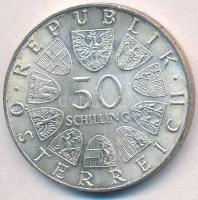Ausztria 1966. 50Sch Ag "150 éves az Osztrák Nemzeti Bank" T:1-,2 Austria 1966. 50 Schilli...