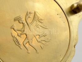 Régi réz kávédaráló alján címerrel, jó állapotban, m:19 cm