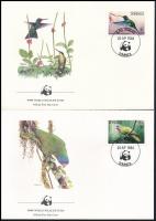 WWF Birds set on 4 FDC WWF: Madarak sor  4 db FDC-n