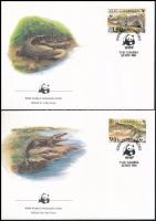 WWF Nile crocodile set 4 FDC WWF: nílusi krokodil sor 4 FDC-n