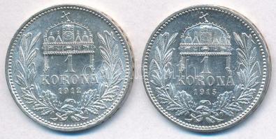 1912KB-1915KB 1K Ag "Ferenc József" (2x) T:1-
Adamo K5.1