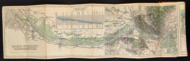 Duna Bécs-Pozsony, Gönyű-Oroszvár  vízisporttérképek 8-10, Magyar Királyi Állami Térképészeti Intéze...