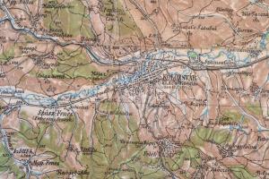 1915 Kolozsvár (és környéke) katonai térkép, A. M. Kir. Állami Térképészet, 1:200.000 jó állapotban ...