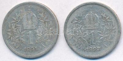 Ausztria 1893-1894. 1K Ag "Ferenc József" (2x) T:2-,3
Austria 1893-1894. 1 Corona Ag &quo...