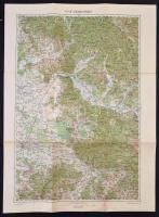 1915 Szatmárnémeti (és környéke) katonai térkép, A. M. Kir. Állami Térképészet, 1:200.000, 62x47cm