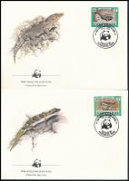 WWF Lizard set 4 FDC WWF: Gyík sor 4 FDC-n