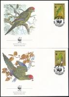 1987 WWF: Papagáj sor Mi 421-424 4 db FDC-n