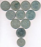 Szovjetunió 1964-1970. 1R (11x) T:2,2- Soviet Union 1964-1970. 1 Ruble (11x) C:XF,VF