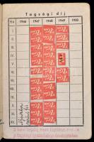 1946 A Nemzeti Parasztpárt tagsági igazolványa tagsági bélyegekkel