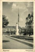 Nagyvárad, Oradea; Országzászló, gyógyszertár, Czillér Imre üzlete / Hungarian flag, pharmacy, shop (r)