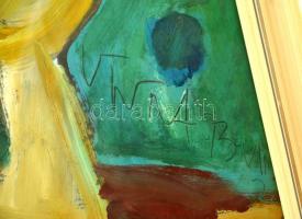 Cs. Németh Miklós (1934-2012): Szőke lány. Olaj, karton, üvegezett keretben, 64×53 cm