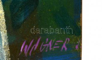 Wágner János (1936-): Nyári fények. Olaj, farost, 68×81 cm