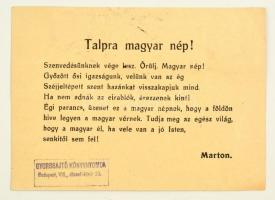 cca 1926 Talpra magyar nép! - levelezőlap irredenta szöveggel