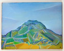 Csík István (1930-):A hegy. Olaj, vászon, jelzett, 60×80 cm