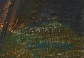 Szabados János (1937-): Betyárok völgye. Olaj, vászon, jelzett, 60×80 cm