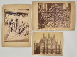 cca 1880-1900 Velence, Nápoly 7db nagyméretű fotó / Italy. Venice, Naples 7 large photos ca 38x33 cm