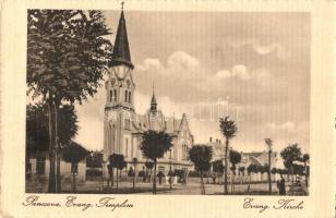 Pancsova, Pancevo; Evang. Kirche / Evangélikus templom, Nádor Gyula kiadása / church