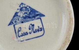 Casa Nada világítótornyos, díszes konyhai tartó, kézzel festett, jelzett, fém szerelékkel, m: 15,5 c...