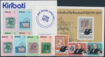 Rowland Hill 21 stamps + 4 blocks Rowland Hill motívum 21 klf bélyeg + 4 klf blokk