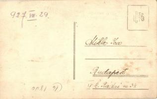 1927 Magyar Királyi Folyamőrség tagjainak csoportképe, Emke fotószalon fényképe. Dunai Flottilla / D...