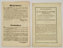 1852, 1861 Wiener Neustadt, Szerencs, Német nyelvű kézművesipari és kétnyelvű telekelosztással kapcs...