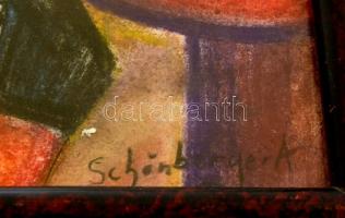 Schönberger jelzéssel: Olvasó nő. Pasztell, papír, üvegezett keretben, 28×21 cm