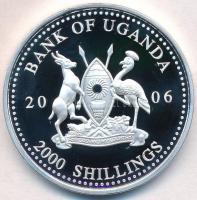 Uganda 2006. 2000Sh Ag "A labdarúgás halhatatlanjainak csarnoka - Franciaország 1980-as évek / ...