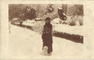 1918 Bethlen, Beclean; téli kép Szamos-ággal / winter view with river. photo (EK)