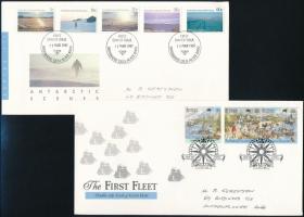 Australia and Australia Antarctic 4 FDC Ausztrália és Ausztrál Antarktisz 4 klf FDC