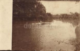 1918 Túrterebes, Turulung; fürdőzés a Túr folyóban / bathing in the river. photo (fl)