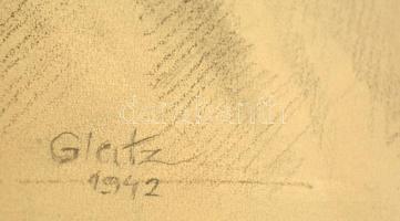 Glatz jelzéssel: Kisfiú portré. Ceruza, papír, 38×28 cm