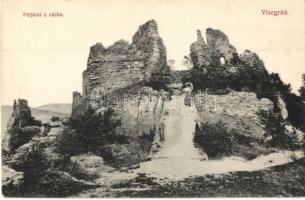 3 db RÉGI magyar és történelmi magyar képeslap, várak: Déva, Krasznahorka, Visegrád / 3 pre-1945 Hun...