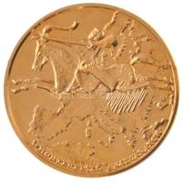 1996. "A Honfoglalás emlékére / Honteremtő hadjáratok" aranyozott emlékérem (42,5mm) T:1