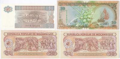 Vegyes: Maldív-szigetek 1998. 10R + Mianmar 1997. 5K + Mozambik 1986. 50M (2x) T:I
Mixed: Maldives ...