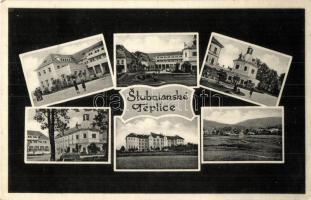 Stubnyafürdő, Stubnianske Teplice - 3 db RÉGI városképes lap, ebből 2 fotó, vegyes minőség / 3 pre-1...