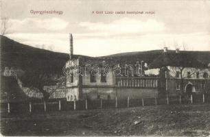 Gyergyószárhegy, Szárhegy, Lazarea; Gróf Lázár család kastélyának romjai. Kiadja Lázár I. István és Gerő / castle ruins