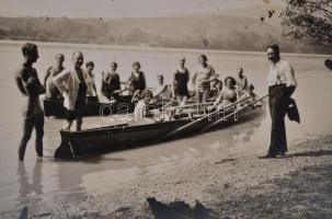 cca 1940-1950 Evezősok, 6 db fotó, 6x9 cm