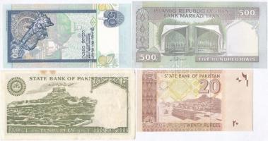 Vegyes: Irán 2003-. 500R + Pakisztán 1976-1984. 10R + 2005. 20R + Srí Lanka 2001. 50R T:I-II tűly.
...