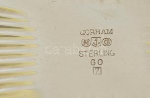 Ezüst(Ag) ovális, bordás tálka, jelzett, 14x10 cm, nettó: 85,5 g