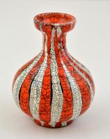 Iparművészi Vállalatos Gorka váza, mázas kerámia, jelzett, hibátlan, m:17 cm