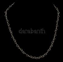 Ezüst(Ag) szívmintás nyaklánc, jelzett, h: 41 cm, nettó: 4,3 g