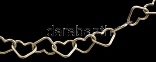 Ezüst(Ag) szívmintás nyaklánc, jelzett, h: 41 cm, nettó: 4,3 g