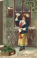 20 db RÉGI motívumlap, üdvözlőlapok, közte több dombornyomott litho lap / 20 pre-1945 motive cards, ...